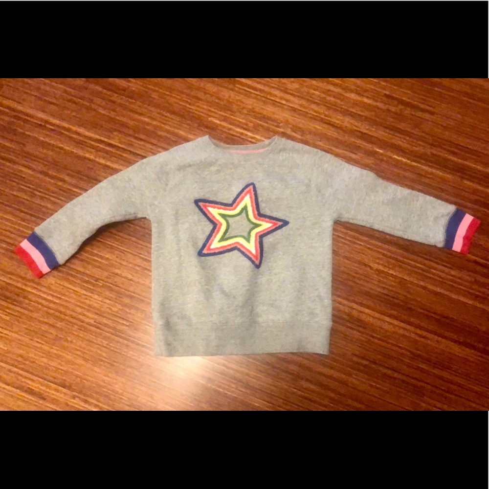 Mini Boden Rainbow Star Sweatshirt size 6-7 VGUC